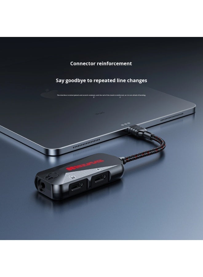 Plextone GS1 Type-C 3-in-1 Gaming Audio Adapter, 60W PD Fast Charging + 3.5mm Hi-Res Sound Card, Type-C to Aux Converter with Mic Support for Android, RedMagic, Black Shark, Xiaomi, Huawei, iPhone 15/16/17 Series, iPad, MacBook, Laptops, and Other Type-C Devices - Image 5